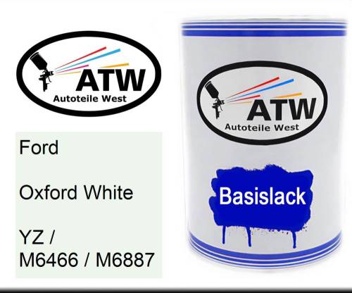 Ford, Oxford White, YZ / M6466 / M6887: 500ml Lackdose, von ATW Autoteile West.
